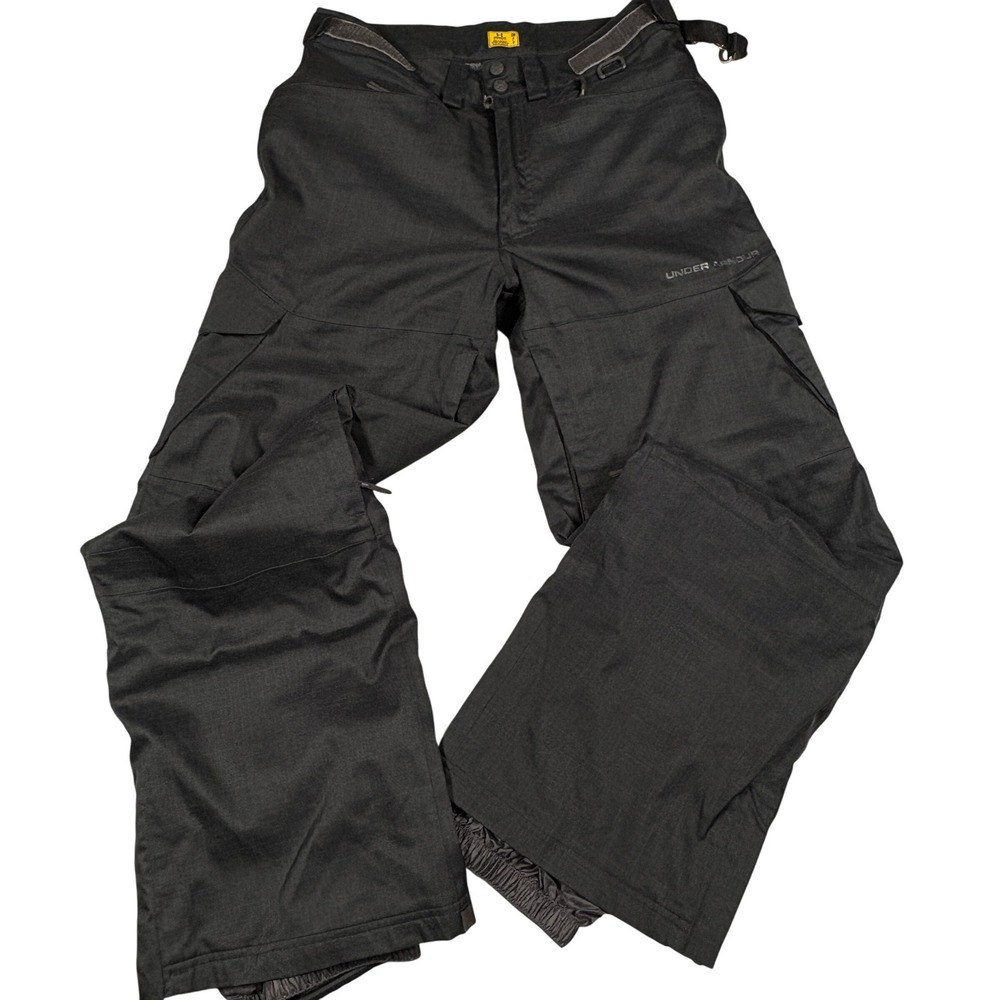 Under Armour Snow Pants Mens Small Storm ColdGear Infrared Black EUC